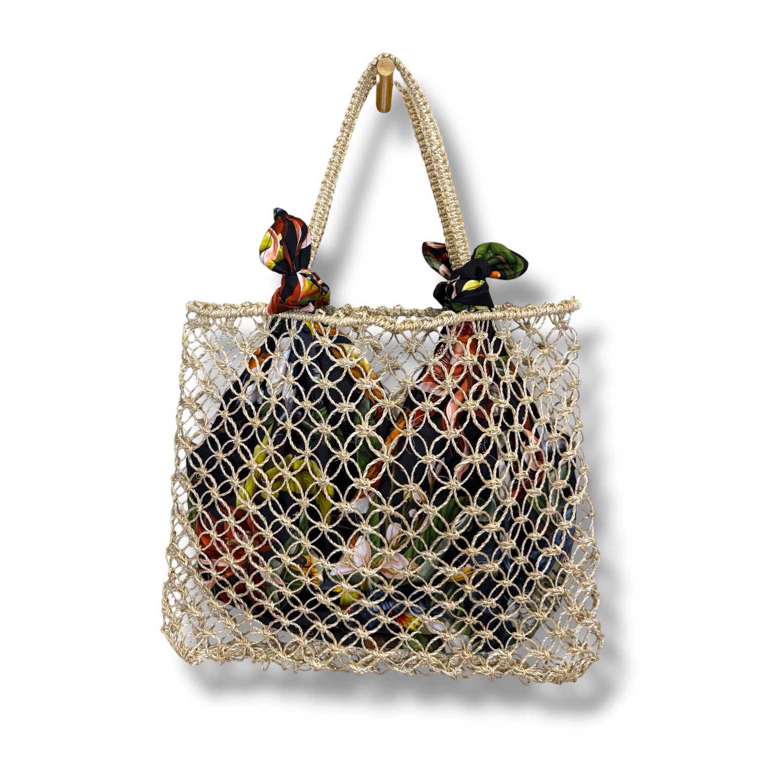 MACRAME TOTE Birds of Paradise