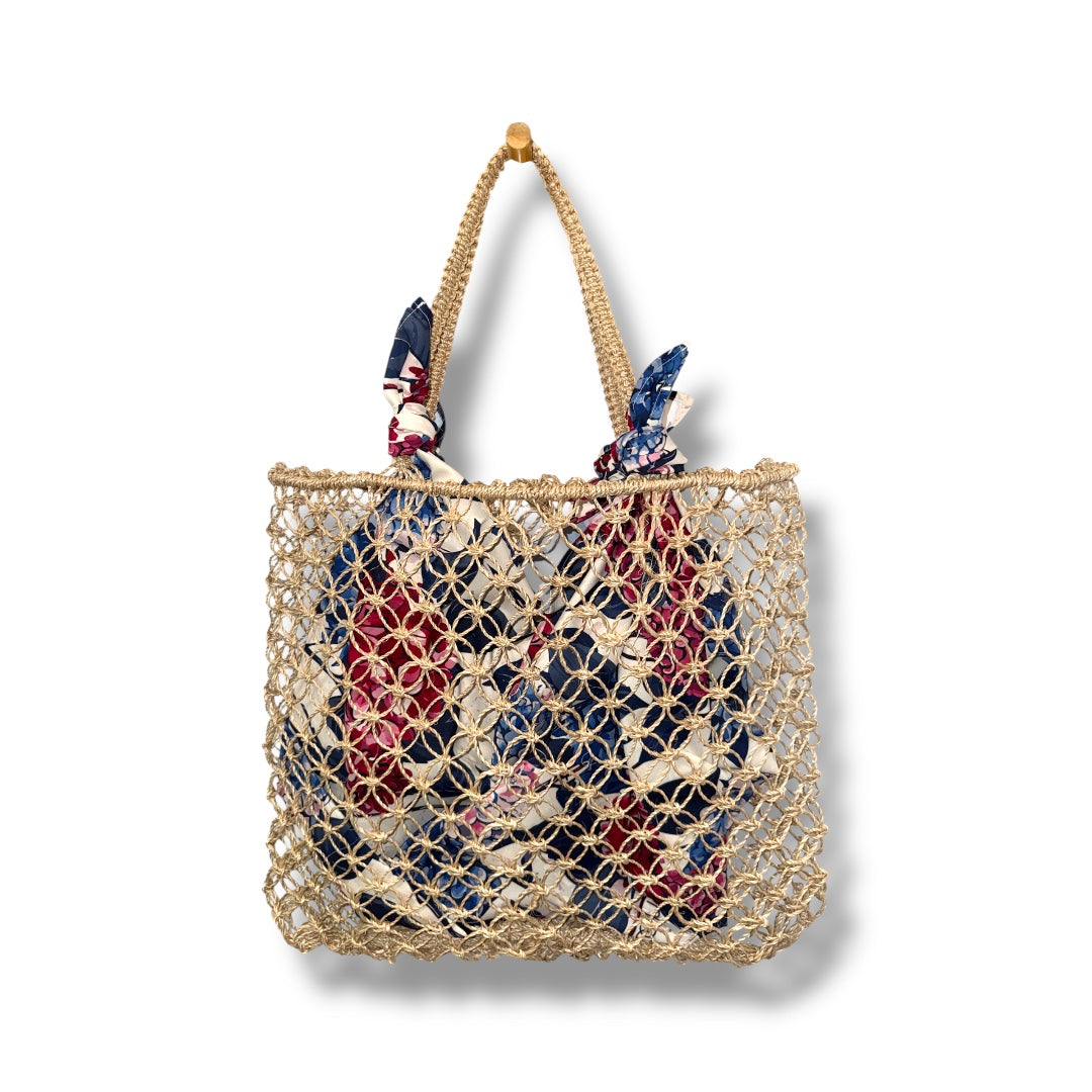 Macrame Tote Hydrangeas