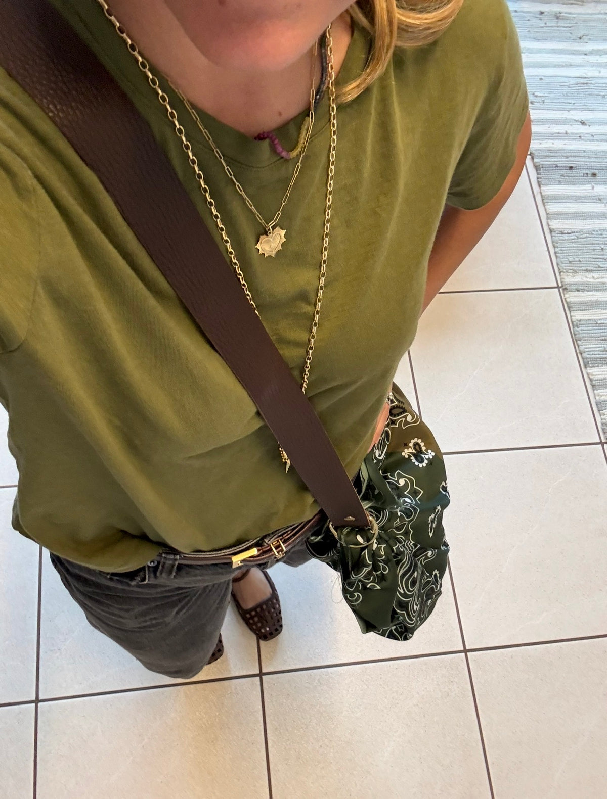 Bandana Scarf Olive Forest