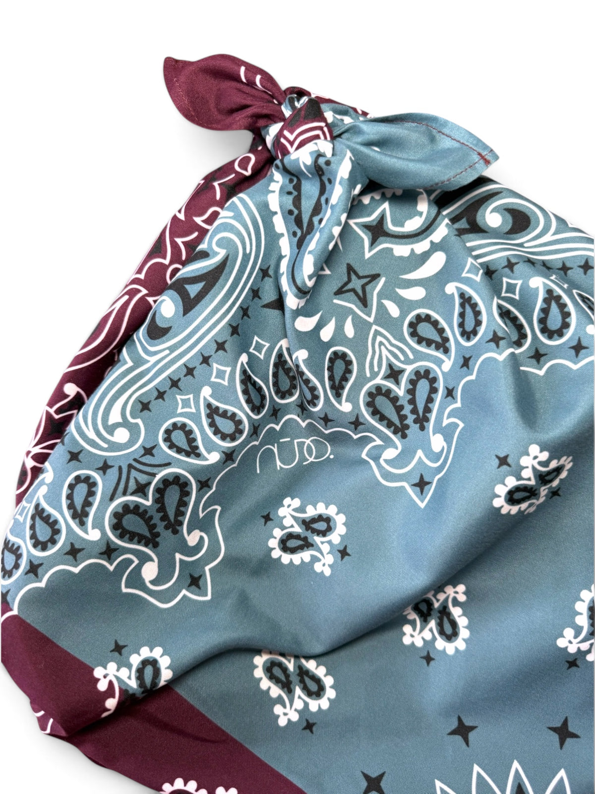 Bandana Scarf Prune & Vintage Blue